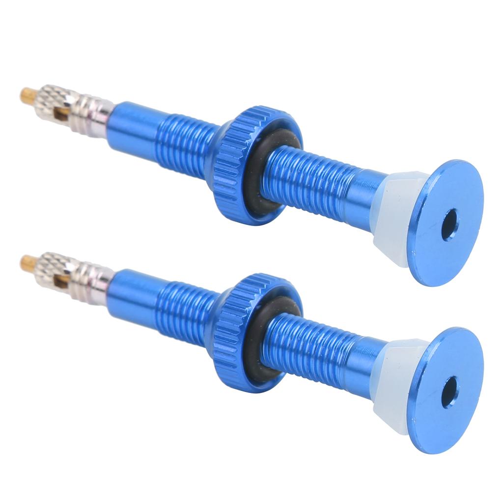 1 para Bez dętkowych zaworów powietrznych do roweru górskiego, stopowy przedłużacz zaworu Presta, akcesorium, niebieski