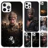 Black Myth Wukong Game Phone Case for Iphone 16 15 14 13 12 Mini 11 Pro Max 16E X XS XR 7 Plus 8 SE 2020 Soft Funda Print Shell