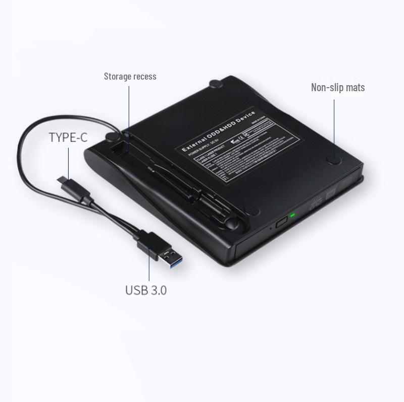 USB 3.0 External DVD Burner & CD-RW Drive for Laptop/Desktop