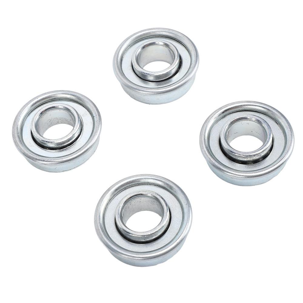 4PCS Steel Material Mower Shaft Bearings Silver Ball Bearing Replacement Lawn Mower Bearings