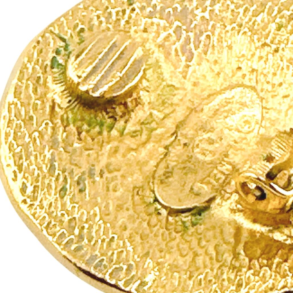 CHANEL Large circle logo Cambon Earring  gold Women Used