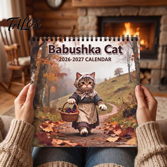 Large Writing Area Organizer Cute Cat Wall Calendar 2027, Jan 2027- Dec 2027 12 Monthly Hanging Daily Agenda for Home Office Planner with Thick Paper