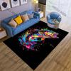1PC Vibrant jumping fish paint splashes Carpet for Living Room Bedroom Sofa Home Decor Rus Non-slip Floor Mat Luxury Gift