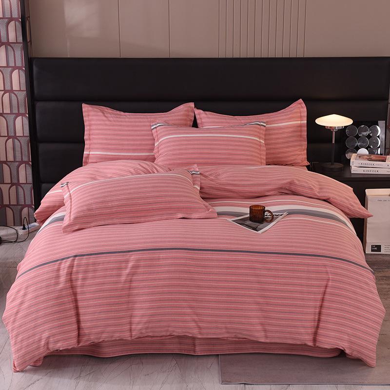 Thickened Brushed Pure Cotton Autumn/Winter Bedding Set - All-Season Universal (Four-Piece & Three-Piece Options)
