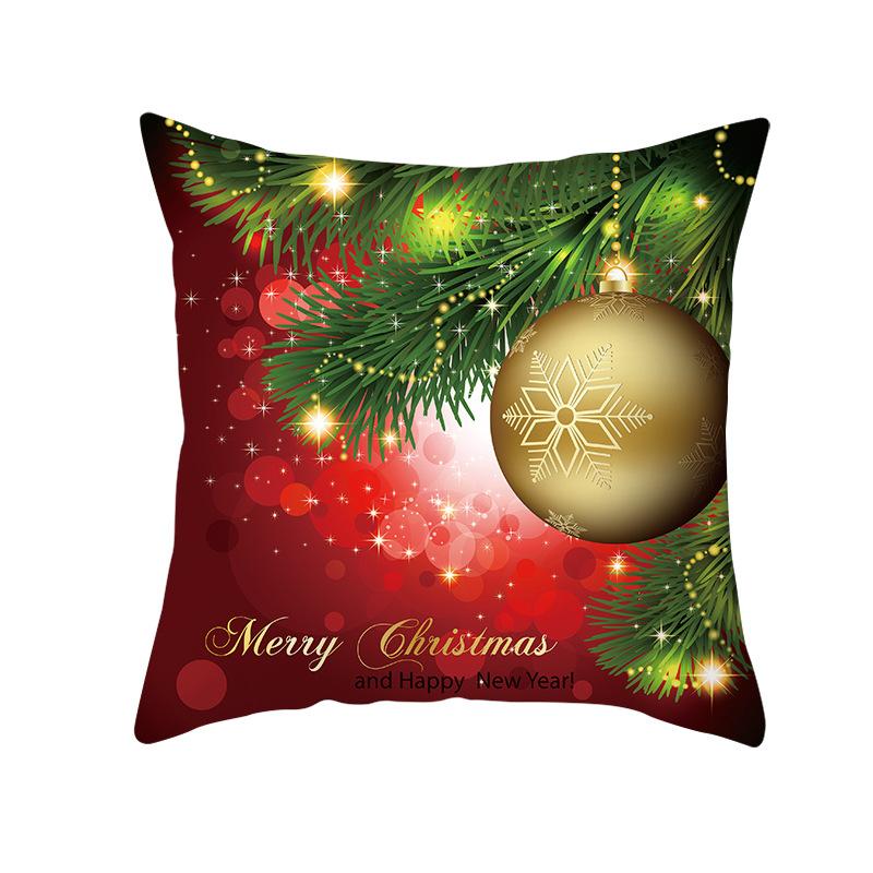 Nordic Christmas Pillowcase Christmas Ball Decoration Home Sofa Cushion Cover