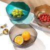 Flat Bottom Snack Basket Wave Edge Fruit Storage Tray Modern Style Fruit Bowl  Living Room