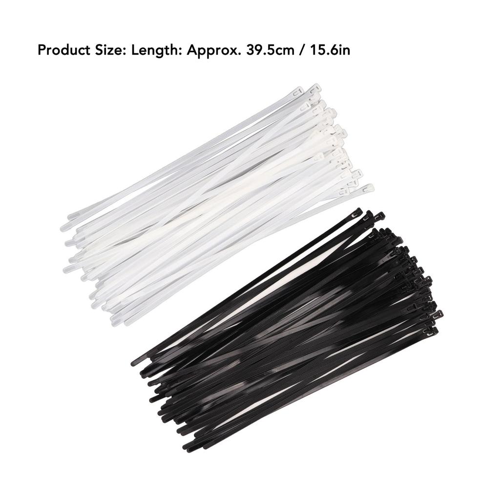 100 Stück Kabelbinder mit Reißverschluss, wiederverwendbar, verstellbar, Nylonbinder für Außenbereich, Zuhause, Werkstatt, Büro