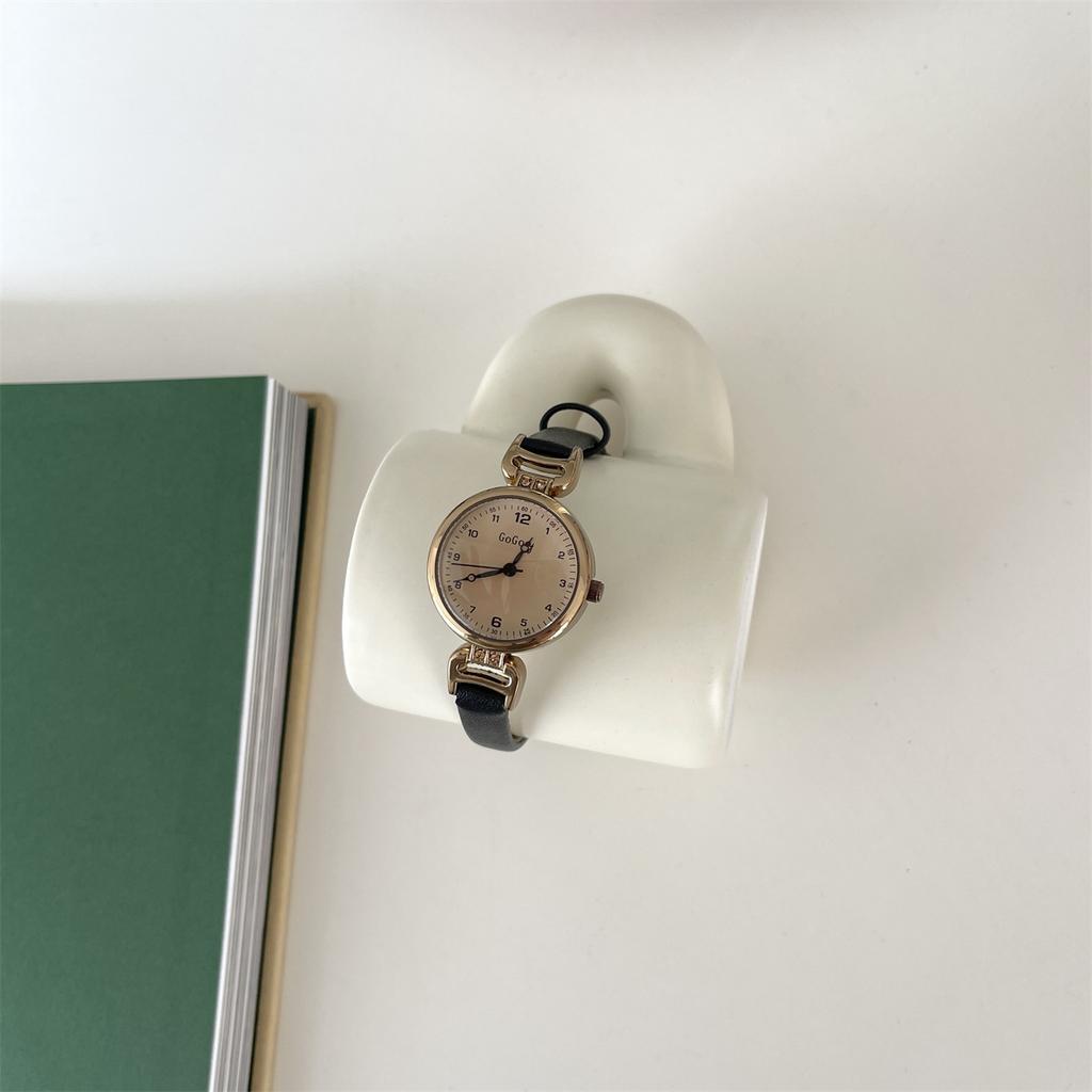 French Retro Round Exam Watch Female Student Niche Light Luxury Simple Fashion Temperament Small