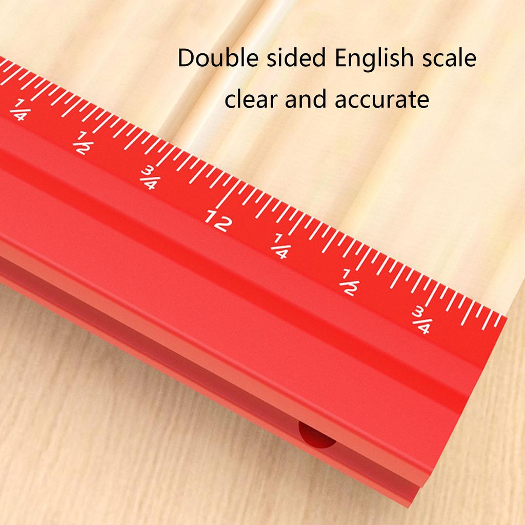 Portable Woodworker Ruler Aluminum Alloy Carpentry Marking Tool Versatile Pocket Ruler Lightweight for Carpenter