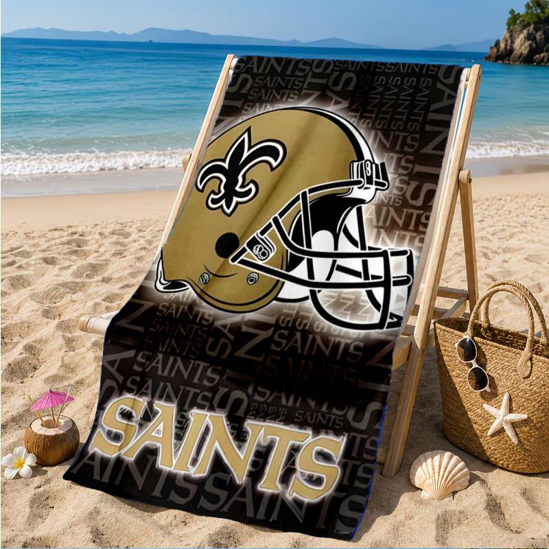 New Orleans Helmet Beach Towel, Microfiber Beach Towel, Perfect For Pool, Beach, Travel, Home Decor Beach Party Fan Gifts
