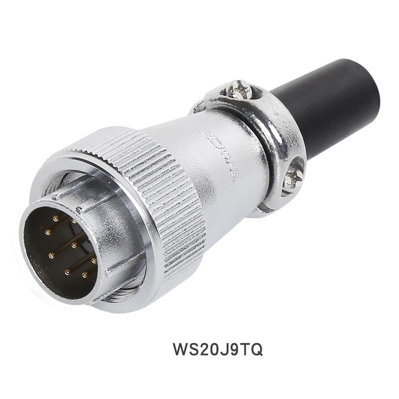 ZHQCN WS20 TQ+Z Waterproof Industry Socket Plug M20 Soldering Wire to Board Panel Mount Electronics Connector 2 3 4 5 7 9 12 Pin