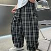 Boys' Summer Plaid Pants Thin Loose Casual Pants Trendy and Cool Mosquito Repellent Pants