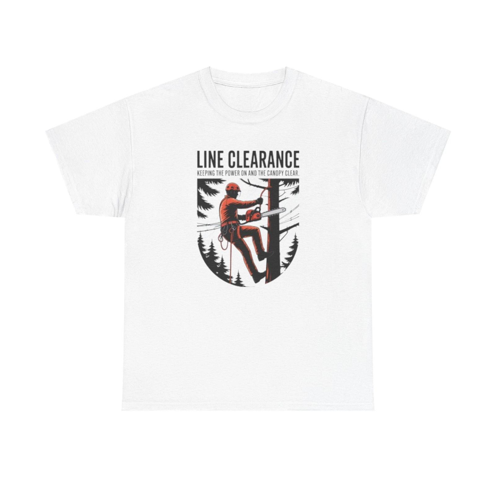 Utility Tree Trimmer Shirt Line Clearance Arborist Graphic Tee Chainsaw Climber 2XL