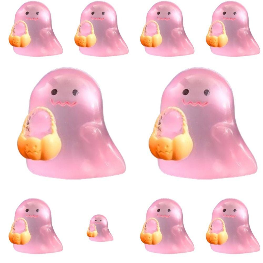 10Pcs Light In The Dark Ghost Figurines Miniatures Ghost Statue  Home Office Desktop Decor