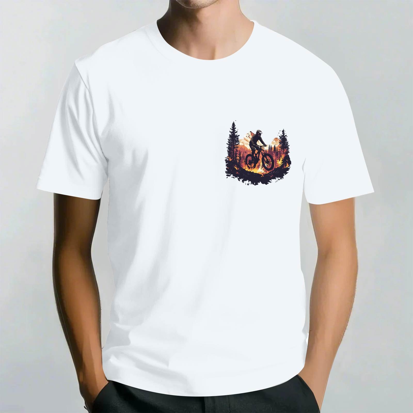 

Мужская повседневная футболка с круглым вырезом и короткими рукавами в стиле ретро с принтом XL белый