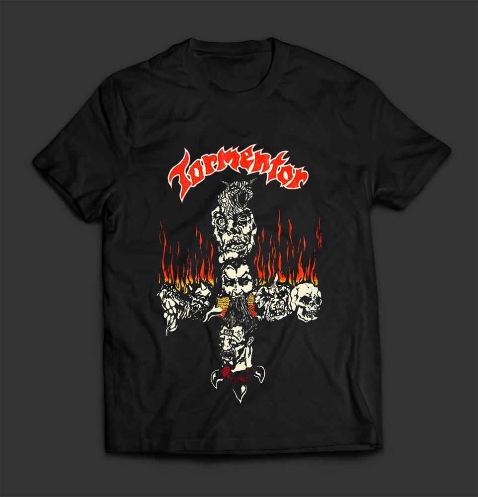 NEW TORMENTOR – Skull Cross Short Sleeve Cotton Black T Shirt For Men TT489 Unisex T-Shirt XXL