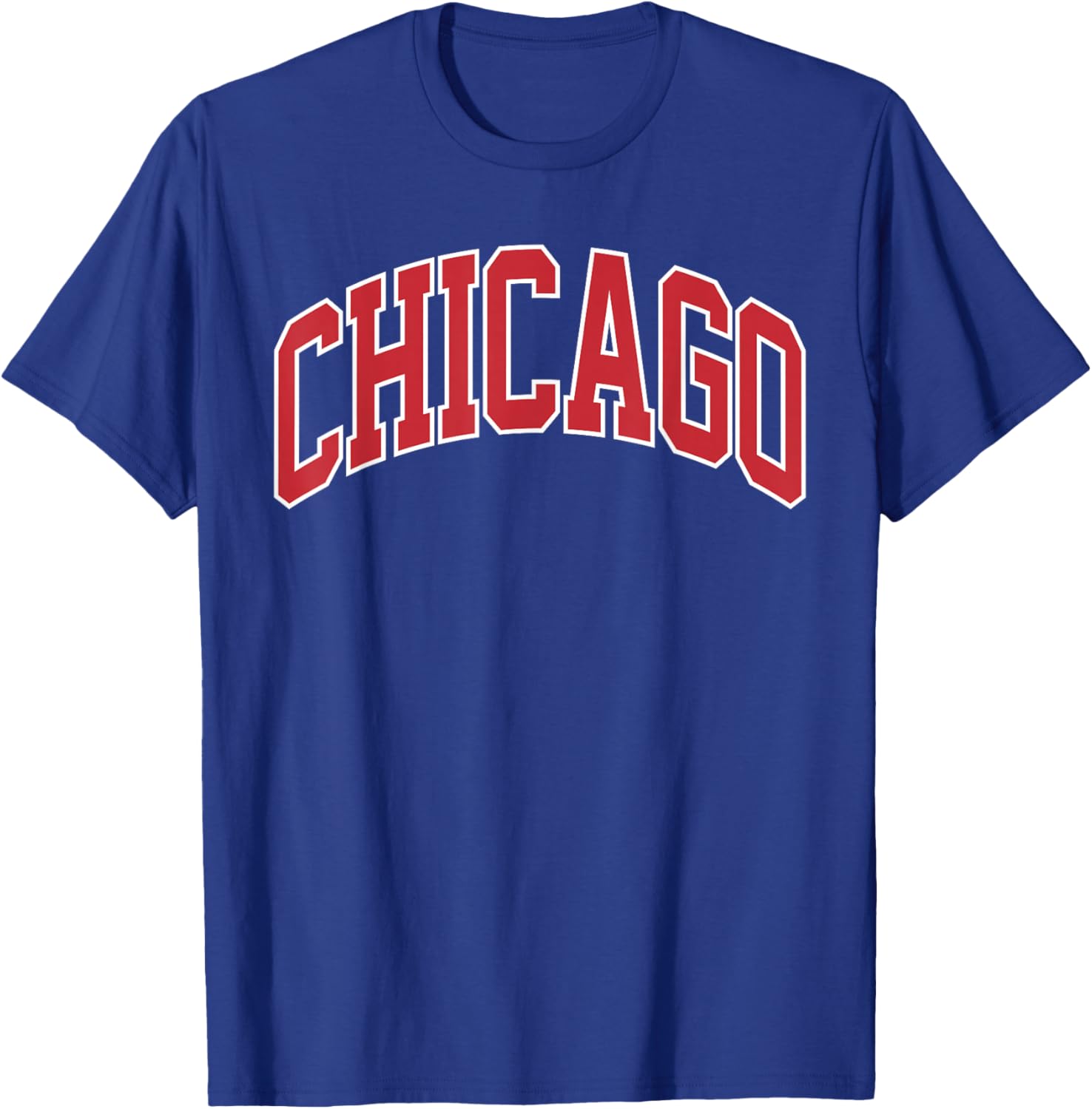 Retro Chicago Throwback Classic Chicago Men Women Red Blue T-Shirt S разноцветный