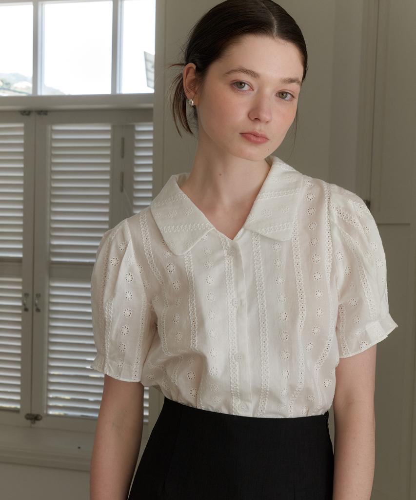 YUPPE Lace Puff Shirt_White