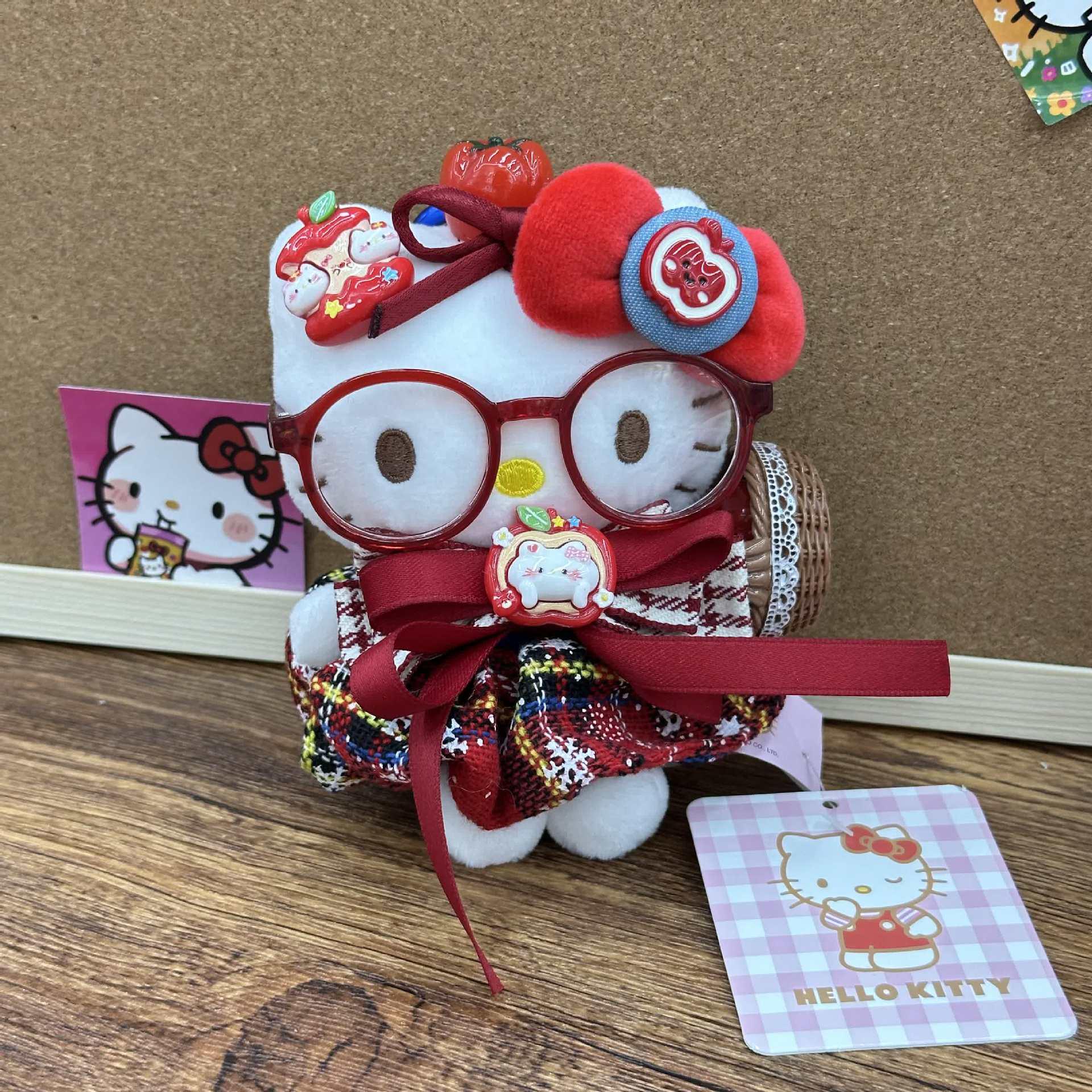 Hello Kitty Banana Sister Plush Bag Charm Keychain Ornament 13 cm