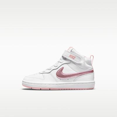 Nike Court Borough Mid 2 PSV  White Pink Glaze  35