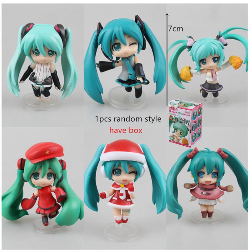 7cm 7style virtual singer Anime action figure 3D PVC model Character Cosplay Accessories Cute Lovely Kids