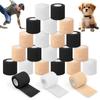 24 Rolls Elastic Self Adhesive Bandage Wrap, Breathable Flexible Fabric Non Woven Cohesive Bandage, Ankle Sprains Swelling