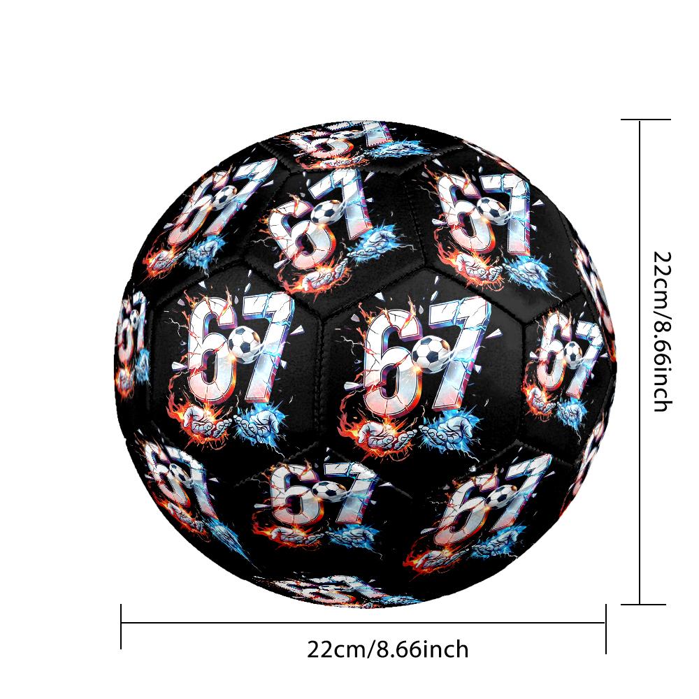 1pc Soccer Ball Pattern Football, Size 5 Soccer Ball Outdoor Athletic Training Ball, Unique Style, Exquisite Holiday Gift