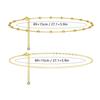 18K Gold Plated Stainless Steel Double-Layer Body Chain Set with Clip Ball and Waist Chain