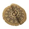 Boho Round Placemats Set of 4 Dining Brown Modern Dinner Braided Beige Table and Fall Circle Runner Kitchen Plate Mats for Home