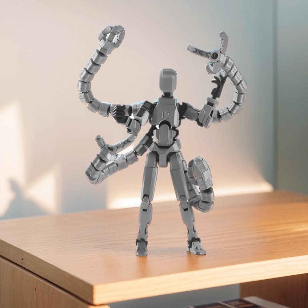 New 13 Robot Action Figure with Multiple Accessories Multi-Jointed Action Figures Action Figures Toys Home Desk Decoration Gifts