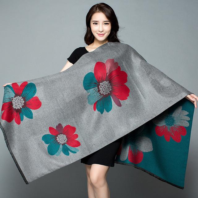 New Arrival Women'S Scarl Thickening Warm Pashmina Cashmere Scarf Female Autumn Winter Soft Scarf Shawl Multipurpose Blanket