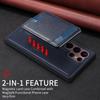 For Samsung Galaxy S22 Ultra 5G Magnetic Case BETOPNICE RFID Blocking Leather Phone Back Cover with Detachable Card Bag