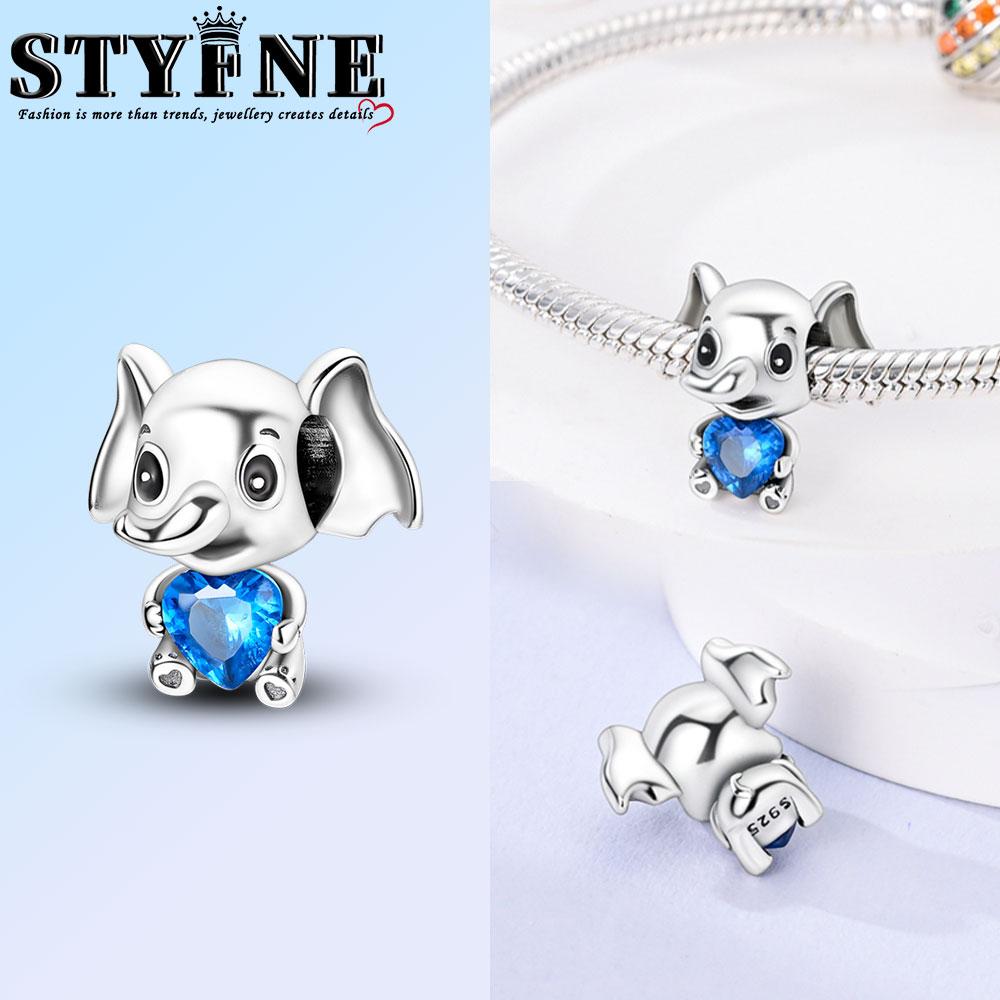 Copper Pink Bow Elephant Bear Hug Heart Animal Charm Beads Fit For Original Bracelet Exquisite Diy Birthday Jewelry