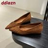 Mode Spitzschuh Mode Flock Damen Ballerinas Slipper Damenschuhe mit Absatz Flache Elegante Damen Ballerinas