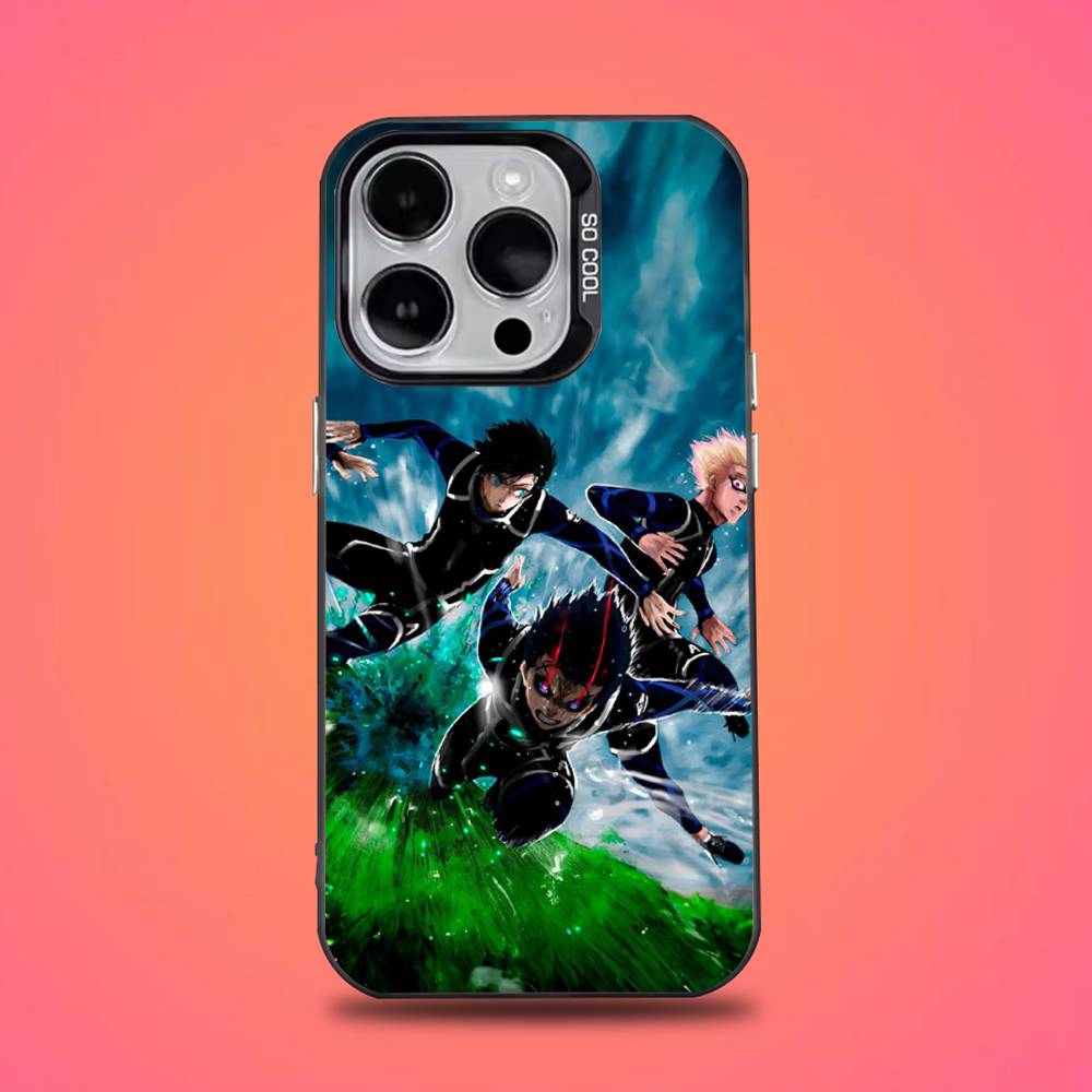 Blue Lock Anime Handyhülle Für iPhone 16,15,14,13,12,11,Mini,Pro,E,SE4,XS,MAX Schwarze Candy Matt Hülle