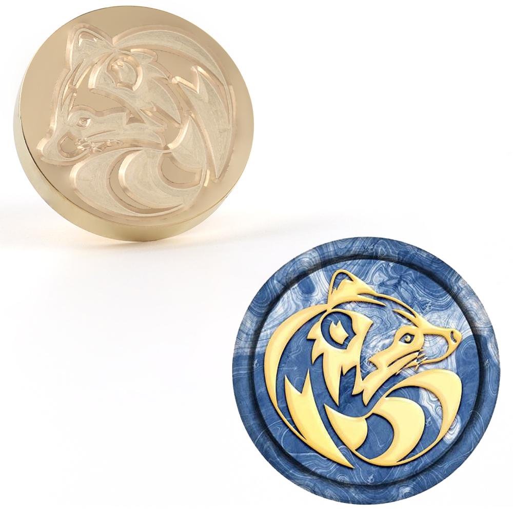 1pc Animals Series Wax Seal Stamps Fox Tiger Unicorn Rabbit Dragon Pattern Wax Sealing Stamps 25mm Removable Brass Head
