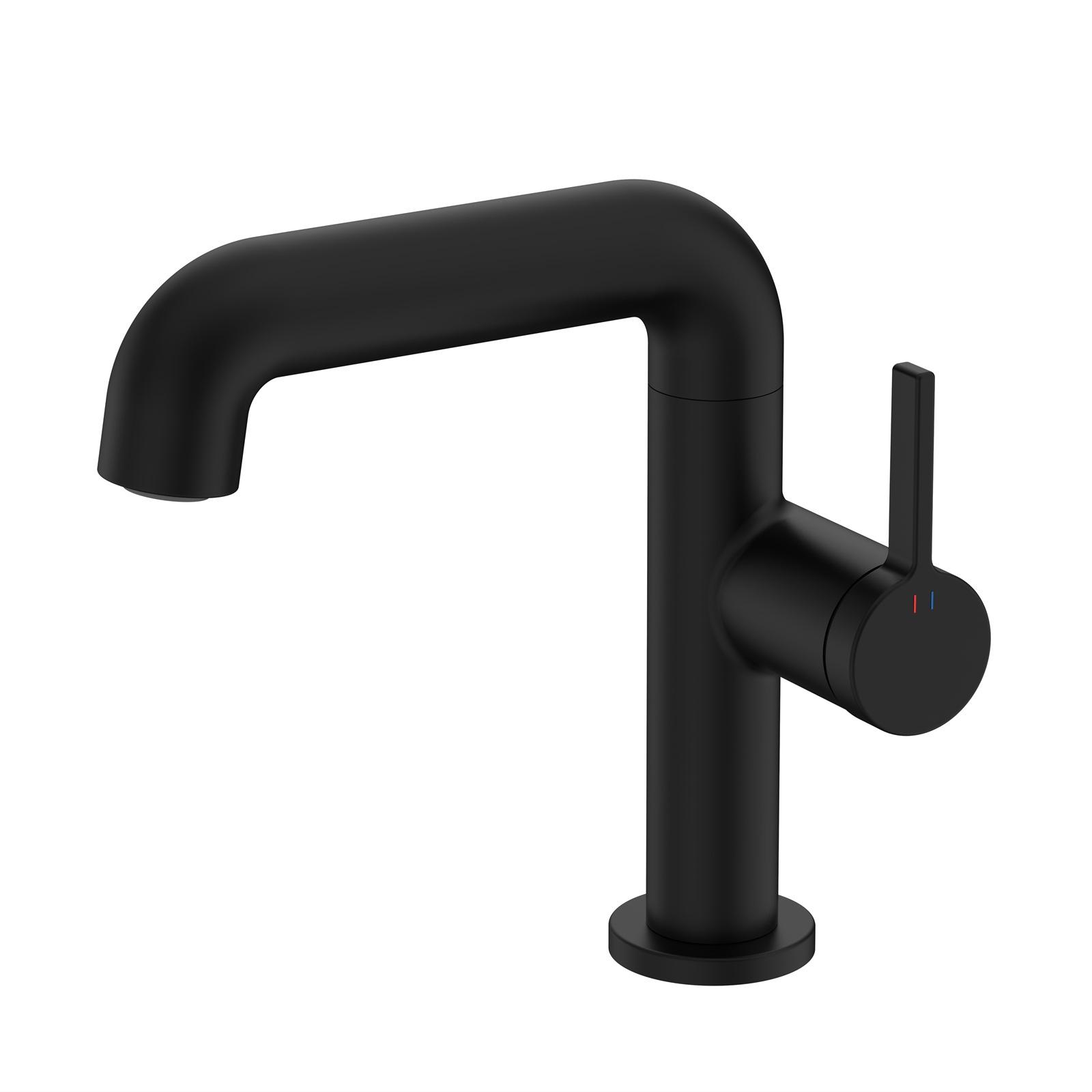 

New Arrival Bathroom Basin Faucet Single Lever Lavatory Mixer Tap Brass Chrome Grey Brush Gold Tap hot and cold Sink Mixer чёрный