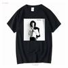 Patti Smith Horses Camiseta Preta Vintage Lavada Top Para Uso Diário Ligeiramente Esticada Estilosa Macia Casual Versátil