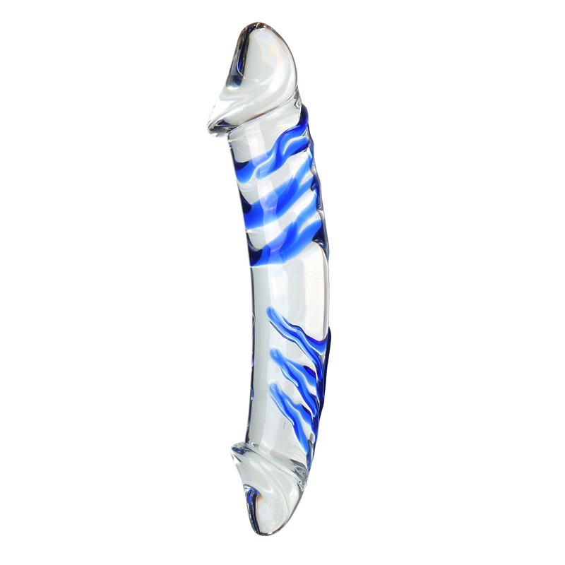 VaHppy Jumbo Glass Anal Plug Dildos Masturbators for Women for Gay Dual Head Available Friction Pellets