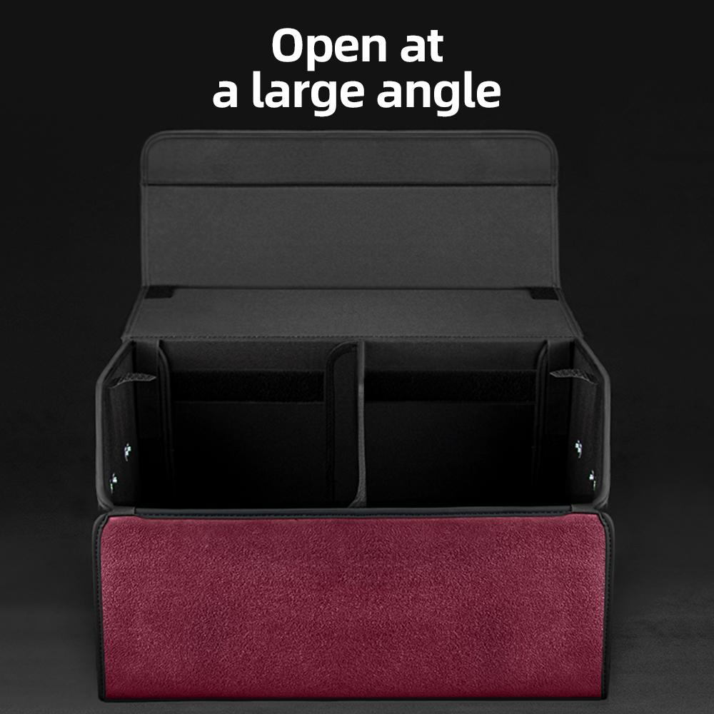 Auto Wildleder Kofferraum Organizer Große Kapazität Leder Faltbare Aufbewahrungsbox Tragbar Multifunktional Werkzeug Organizer Auto Zubehör