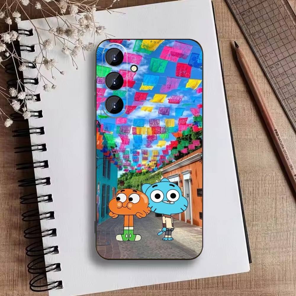 

J-Gumball and Darwin Phone Case For Samsung Galaxy A73,21,22,32,71,53,52,51,80,5G Soft Black Cover Samsung a22 4g