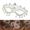 Luxury Alloy Masquerade Mask Face Accessories Shiny Crystal Rhinestone Mask Rhinestone Decoration Bridal Mask Cosplay Party