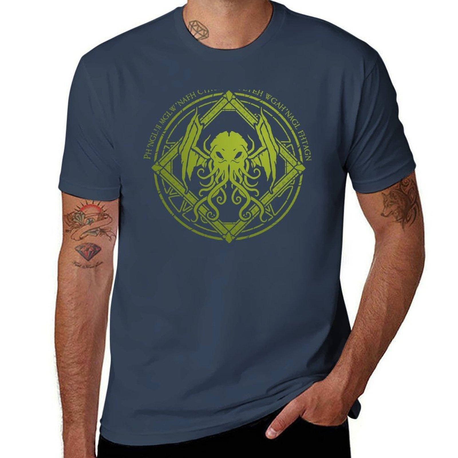 Cthulhu Lovecraft Chant design TShirt Work Comfort TShirt for Unisex S
