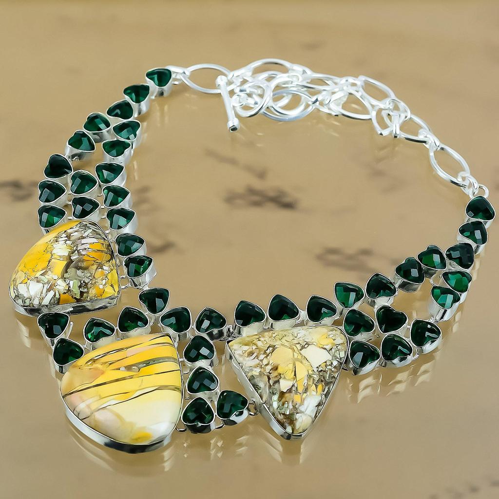 Gift For Her Natural Brecciated Mookaite Chain Adjustable Necklace 925 Silver