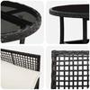 Garden Dining Set 5 Pcs Black Poly Rattan