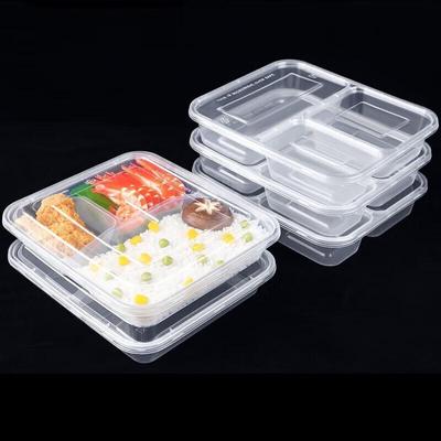 Disposable 3-Compartment Takeaway Food Containers