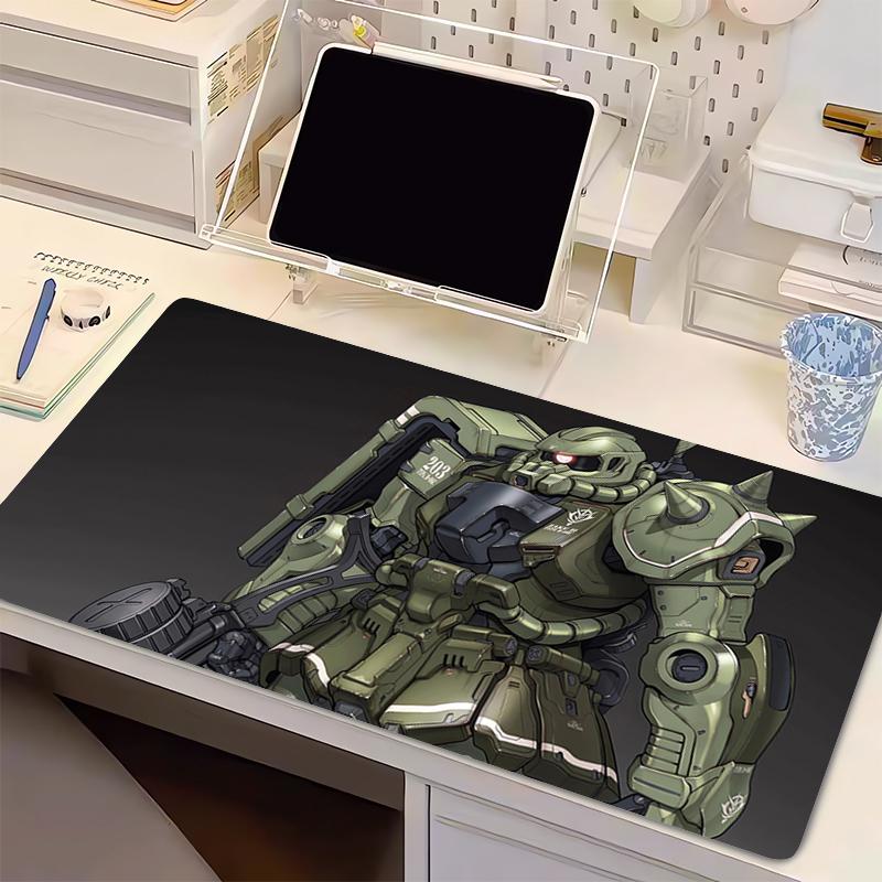 Esports Mouse Pad Mechanical Warrior Ggundam Zzaku II Anime Computer Smooth Flexible Rubber PC Computer Keyboard Pad Mosuepad