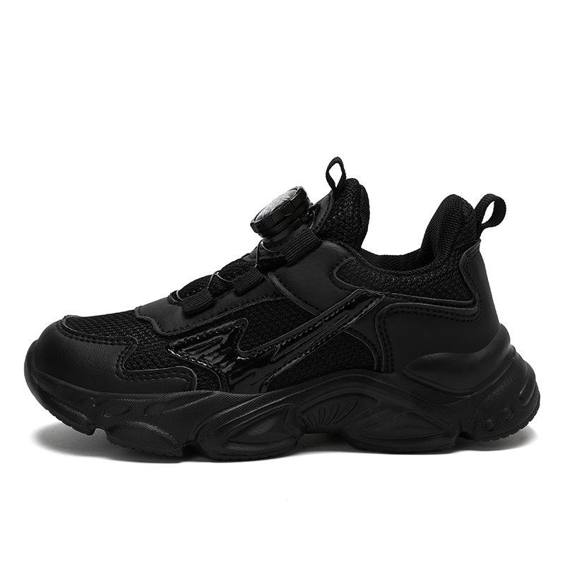 Middle school children's students travel shoes children's white sports shoes boys' white shoes rotating button running shoes girls' shoes