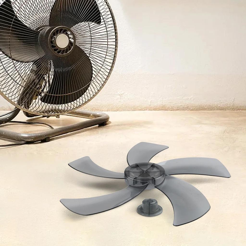 1 Pcs 18 Inches Household Plastic Fan Blade Five Leaves With Nut Cover For Household Floor Fan Pedestal Accessories