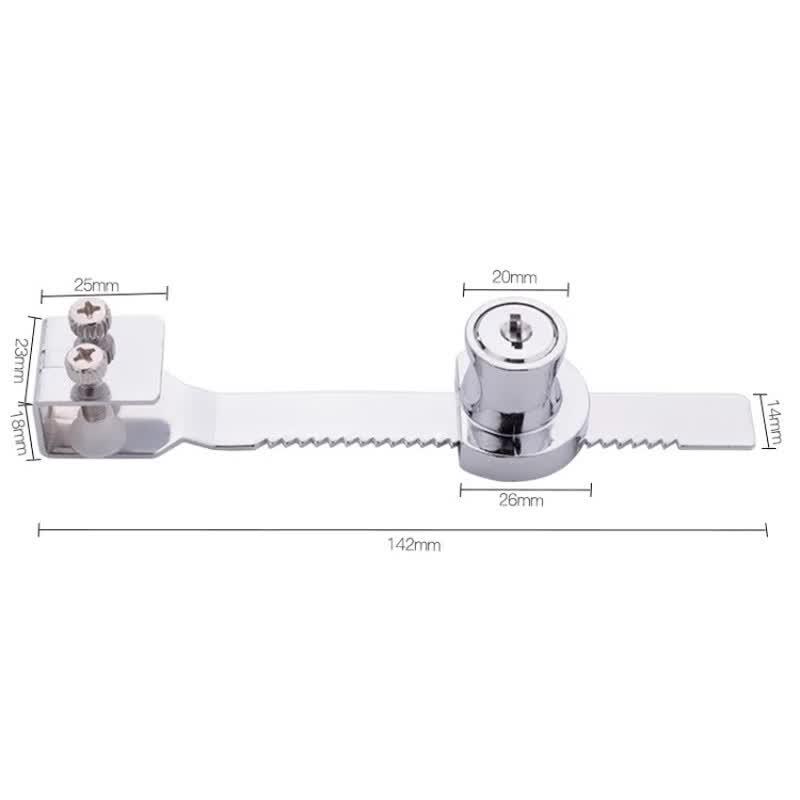 OIMG Glass Cabinet Sliding Door Lock See Main Image 2